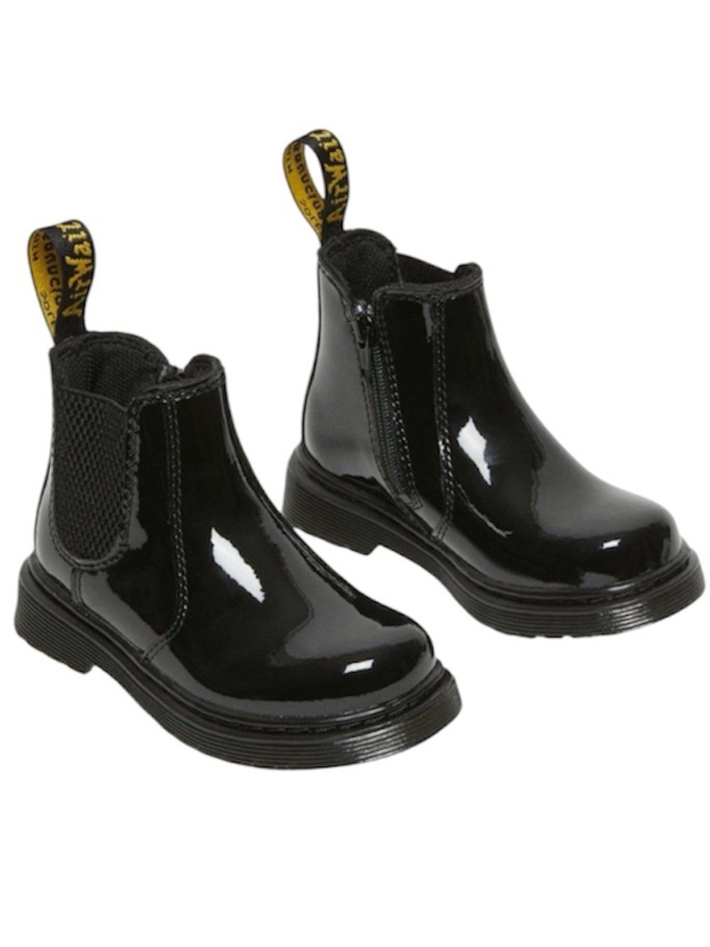 Dr. Martens Chelsea AirWair Kids 2976 Black Patent Leather Side Zip Kid’s Size 1